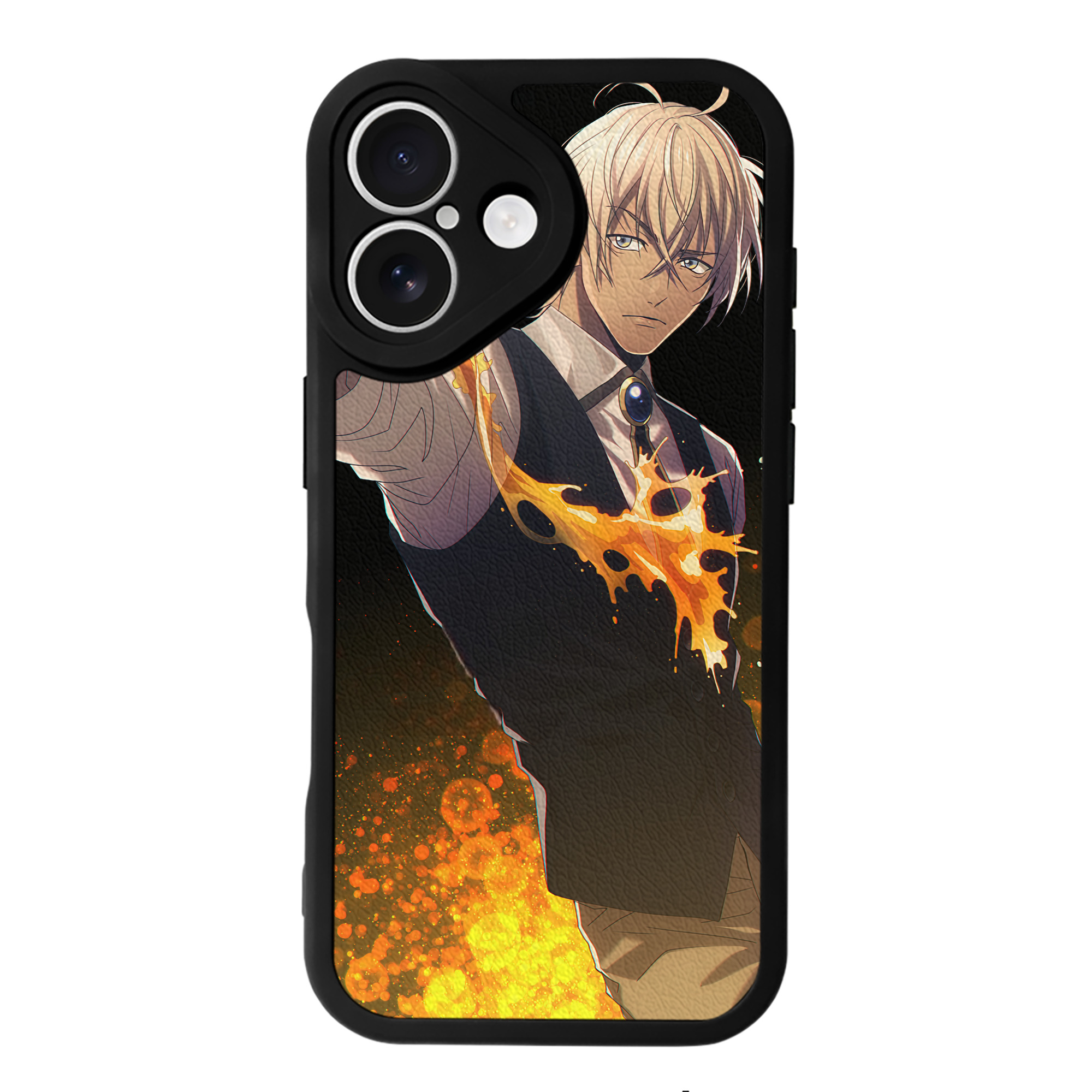 （画像用） 名探偵コナン Detective Conan 【iPhone 16シリーズ対応】シリコンスマホケース（レザー調） 材質：シリコン